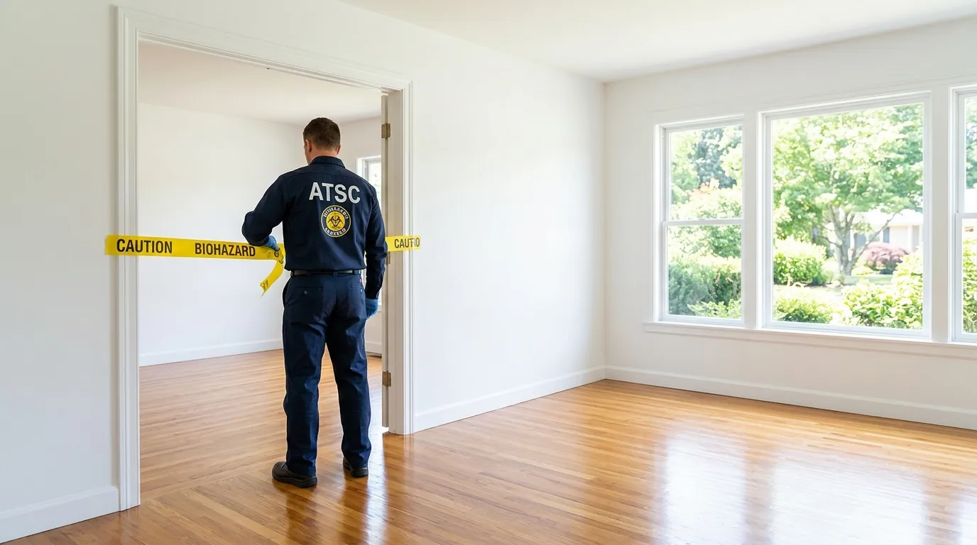 Certified biohazard cleanup crew performing Crime Scene Cleanup in Blue Grass
